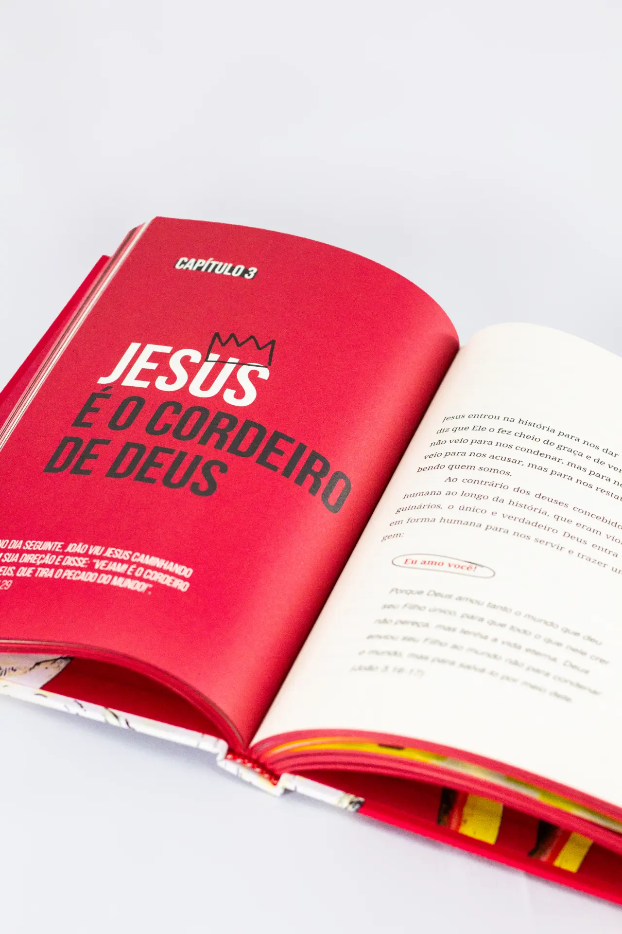 Página com a frase: Jesus é o Cordeiro de Deus