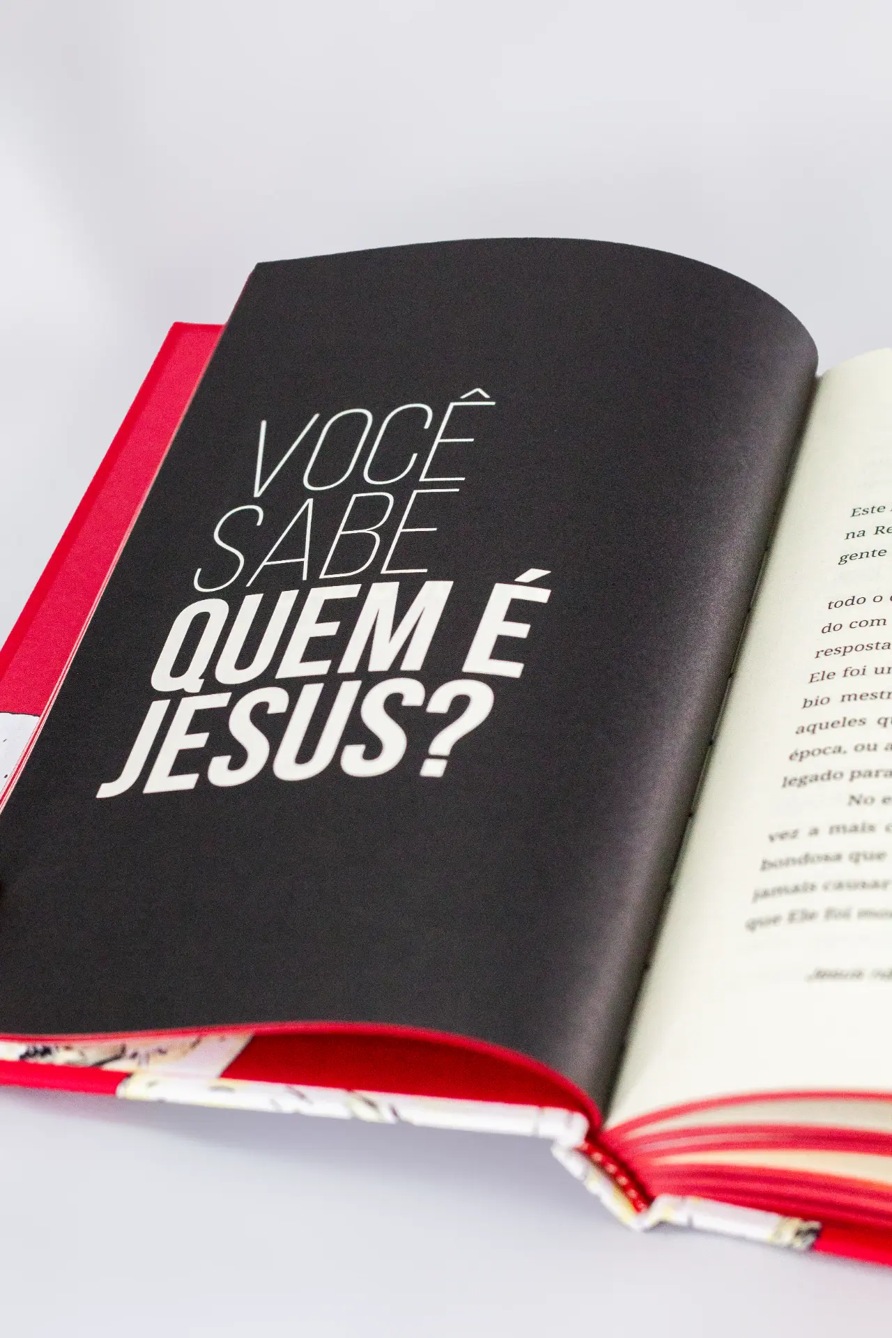 Página com a frase: Você sabe quem é Jesus?
